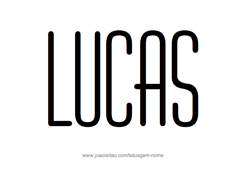 Desenho Tatuagem com o Nome Lucas