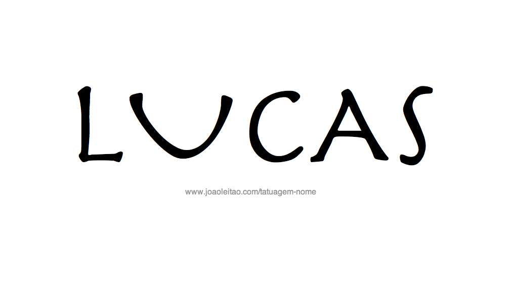 Desenho Tatuagem com o Nome Lucas