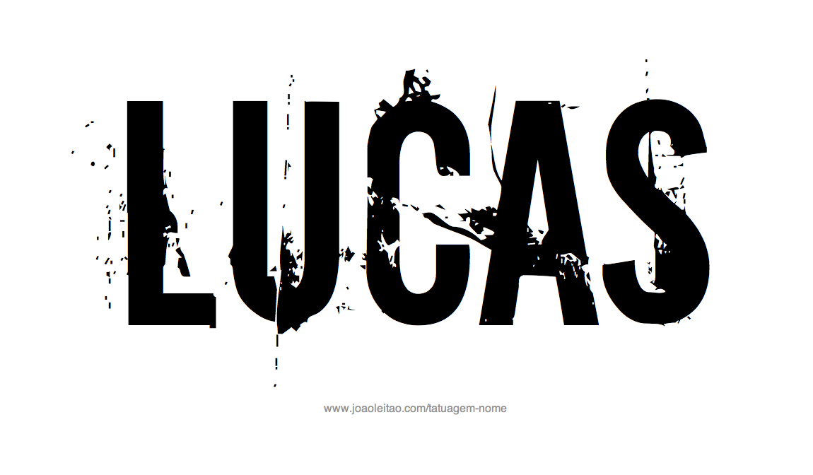 Desenho Tatuagem com o Nome Lucas