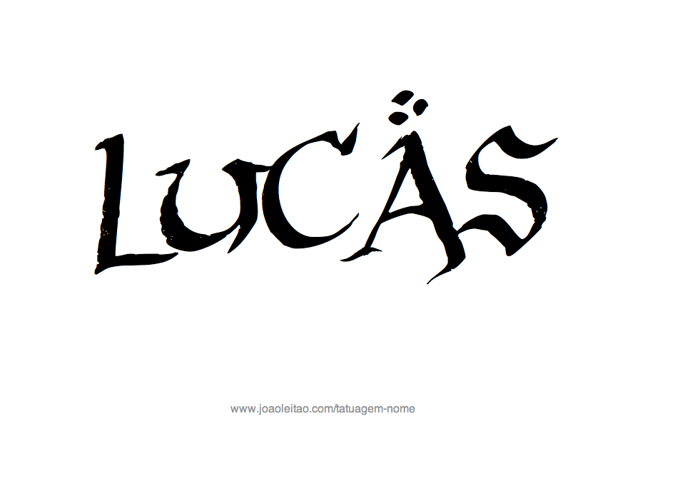 Desenho Tatuagem com o Nome Lucas