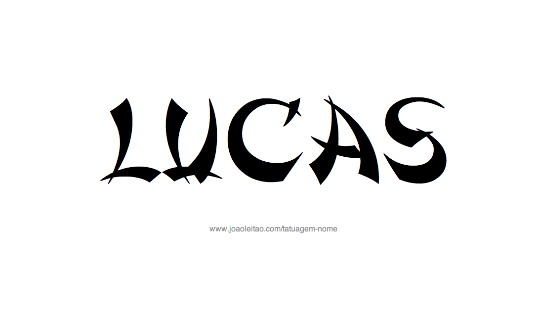 Desenho Tatuagem com o Nome Lucas