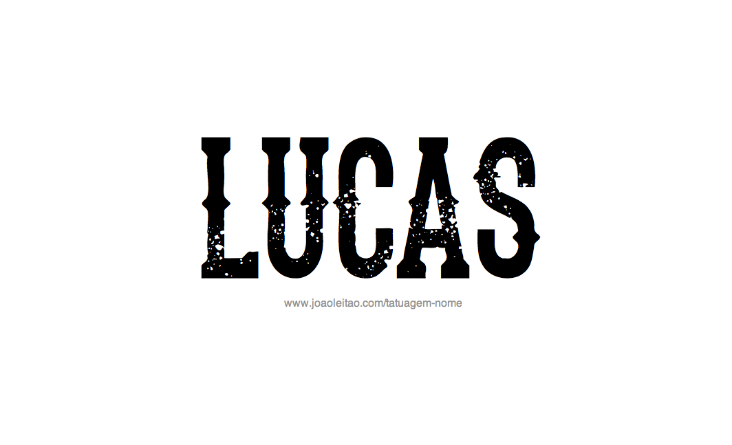 Desenho Tatuagem com o Nome Lucas