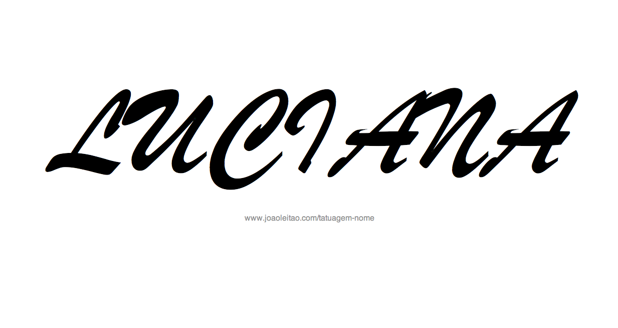 Desenho de Tatuagem com o Nome Luciana