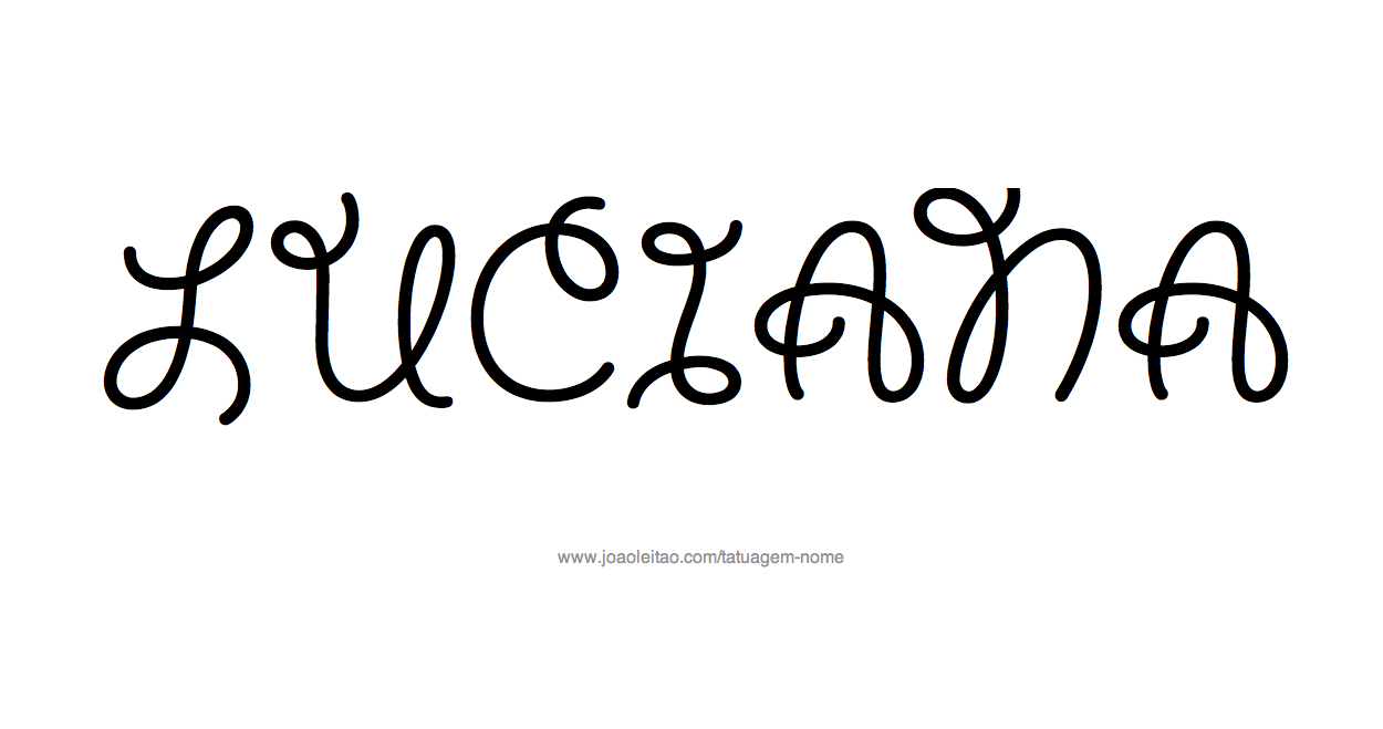 Desenho de Tatuagem com o Nome Luciana