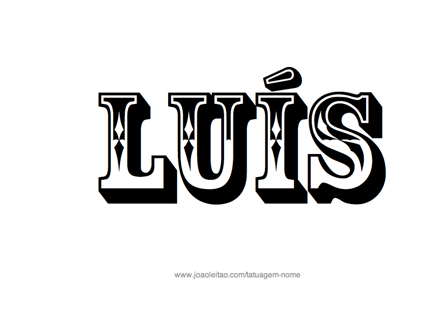 Desenho Tatuagem com o Nome Luis