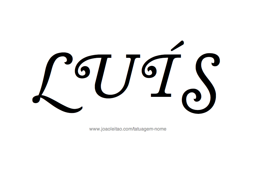 Desenho Tatuagem com o Nome Luis