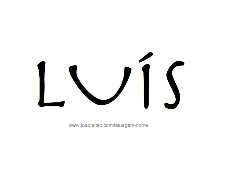 Desenho Tatuagem com o Nome Luis