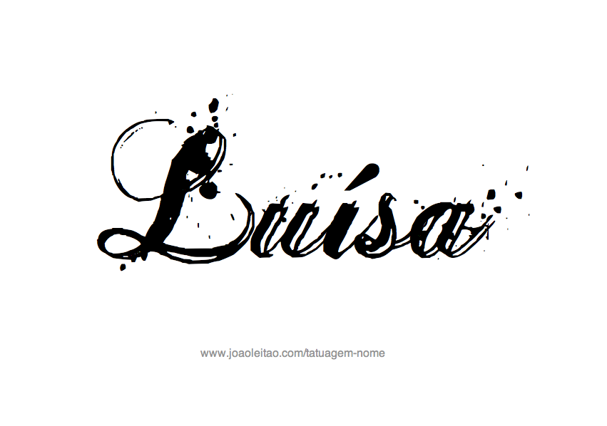 Desenho de Tatuagem com o Nome Luisa