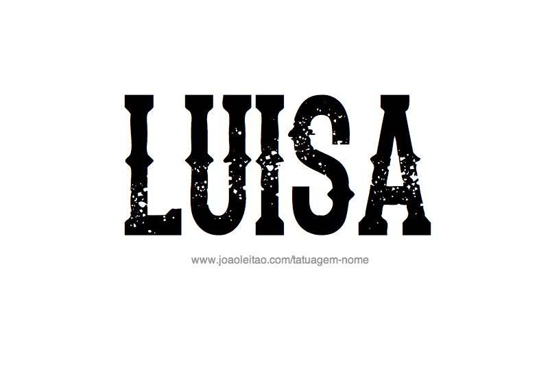 Desenho de Tatuagem com o Nome Luisa