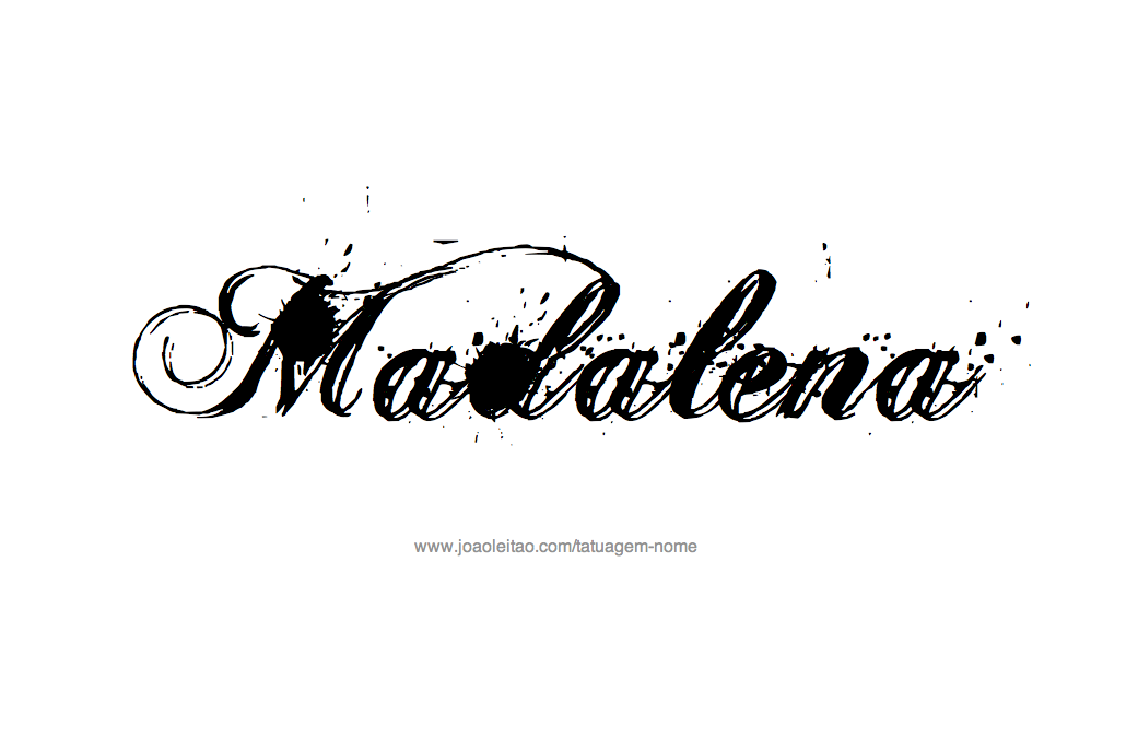 Desenho de Tatuagem com o Nome Madalena