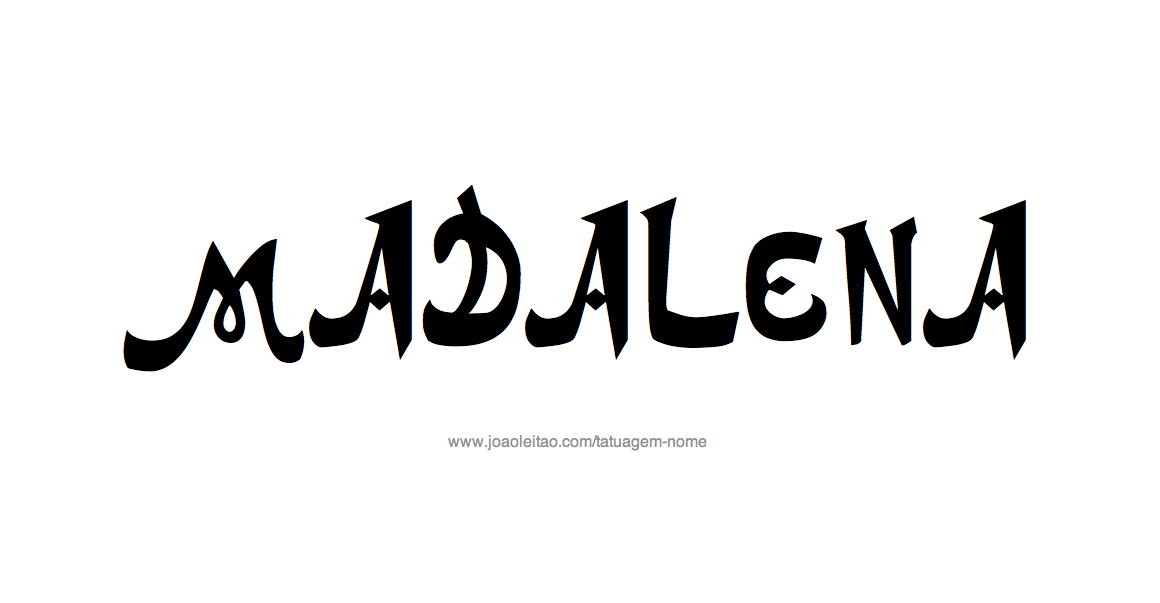 Desenho de Tatuagem com o Nome Madalena