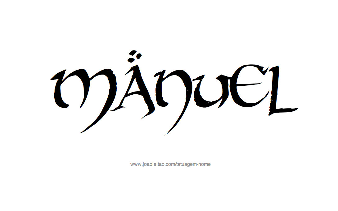 Desenho de Tatuagem com o Nome Manuel
