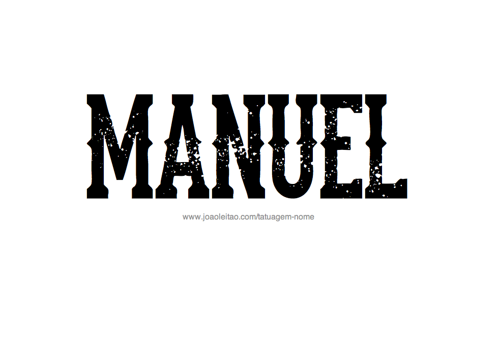 Desenho de Tatuagem com o Nome Manuel