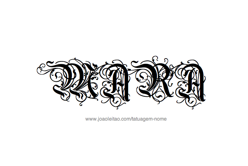Desenho de Tatuagem com o Nome Mara