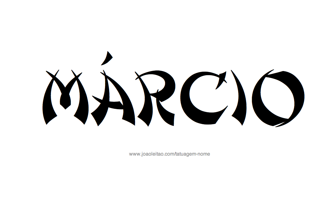 Desenho de Tatuagem com o Nome Marcio