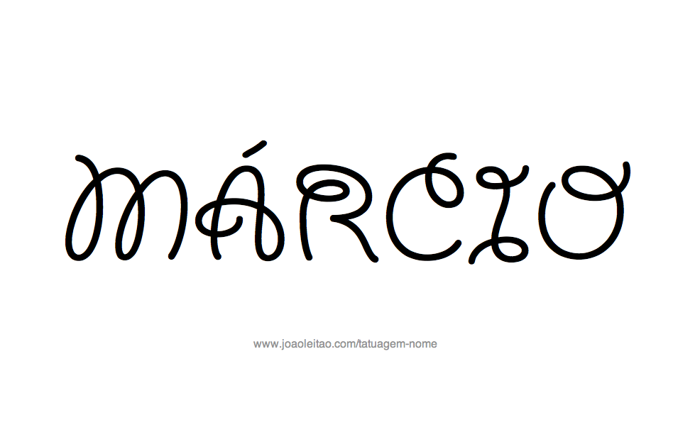 Desenho de Tatuagem com o Nome Marcio