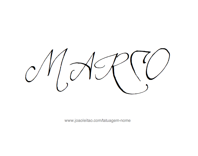 Desenho de Tatuagem com o Nome Marco