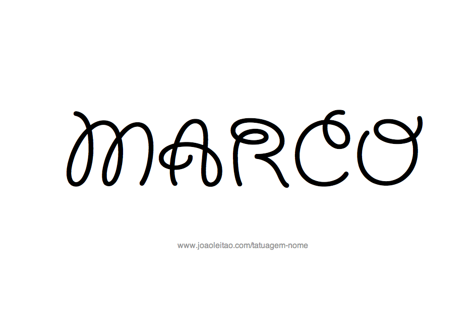 Desenho de Tatuagem com o Nome Marco