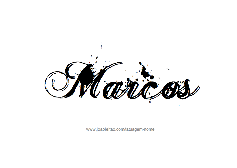 Desenho de Tatuagem com o Nome Marcos