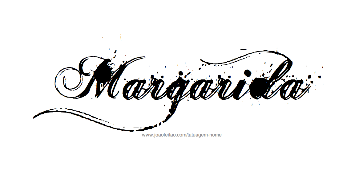 Desenho de Tatuagem com o Nome Margarida