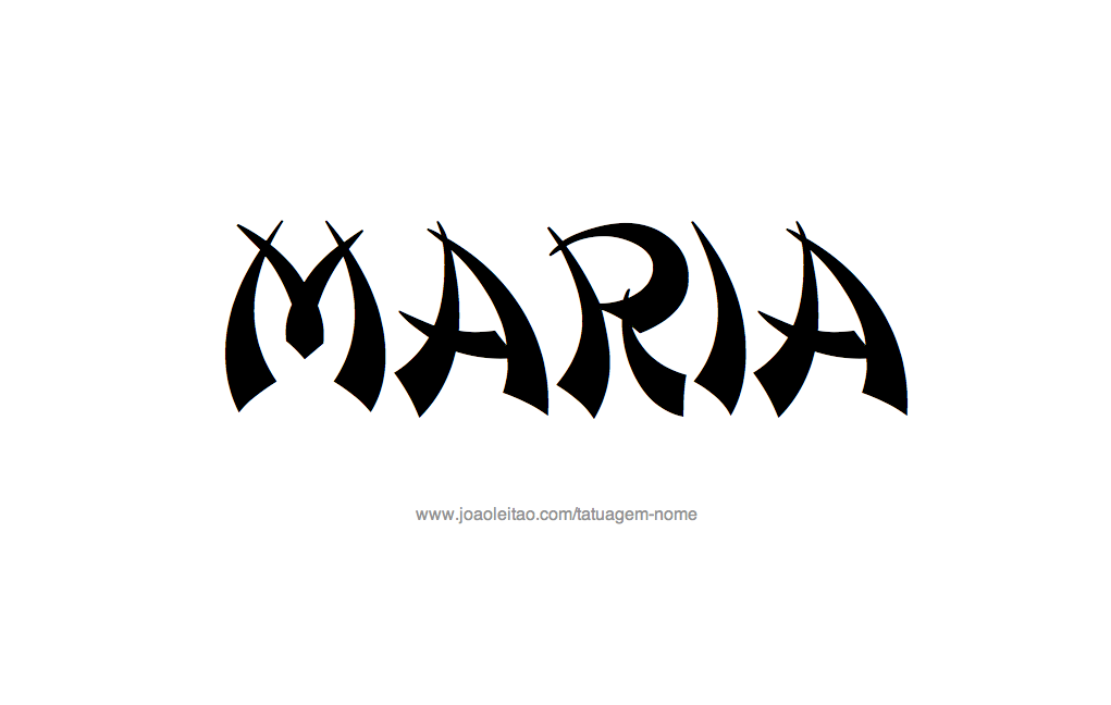 Desenho Tatuagem com o Nome Maria