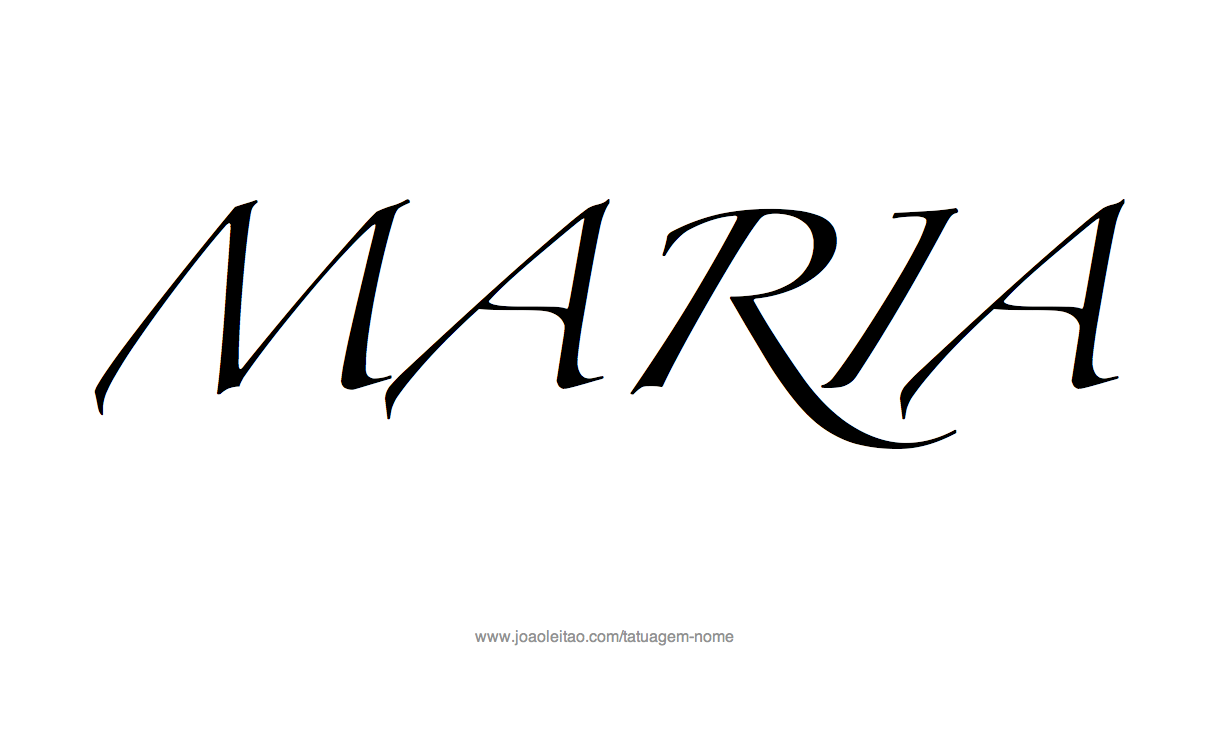 Desenho Tatuagem com o Nome Maria