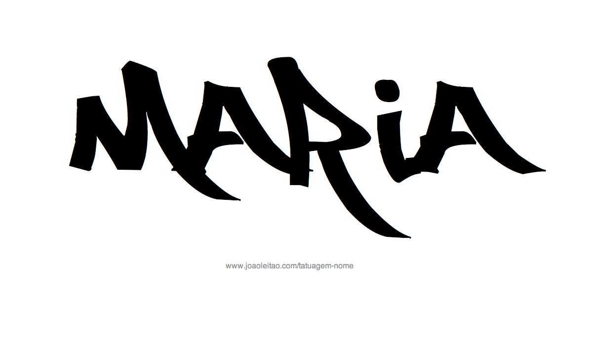 Desenho Tatuagem com o Nome Maria
