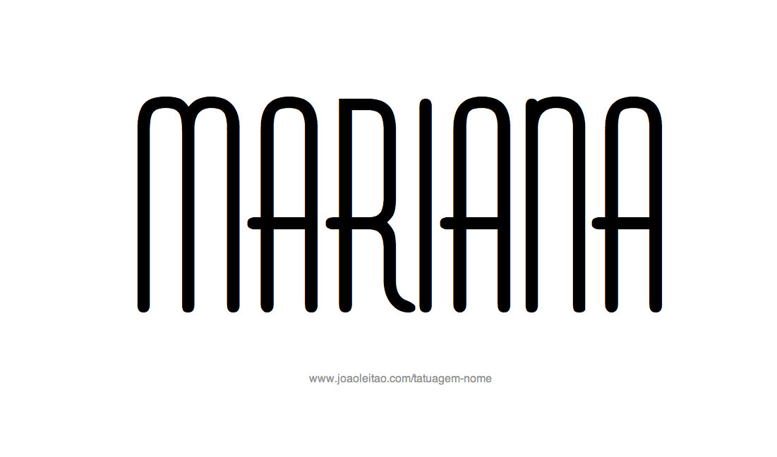 Desenho de Tatuagem com o Nome Mariana