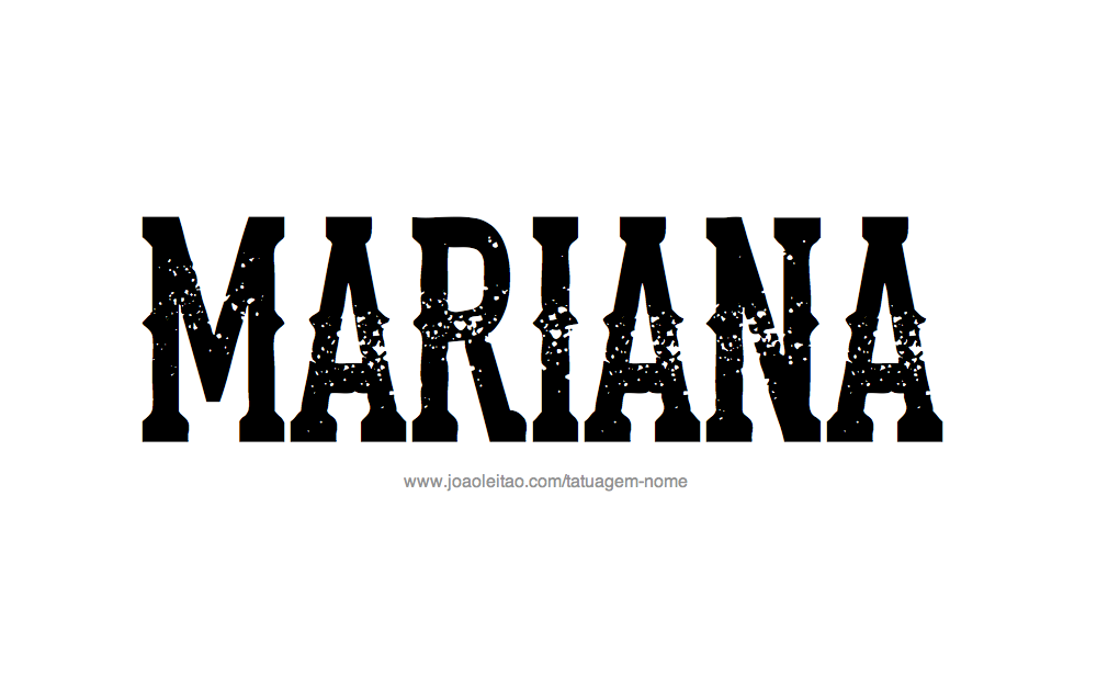 Desenho de Tatuagem com o Nome Mariana