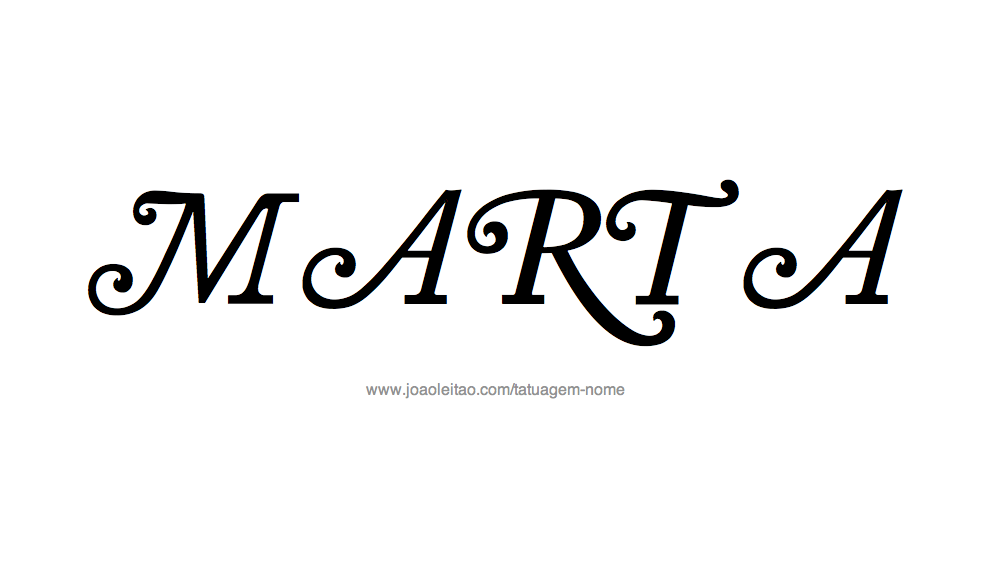 Desenho de Tatuagem com o Nome Marta