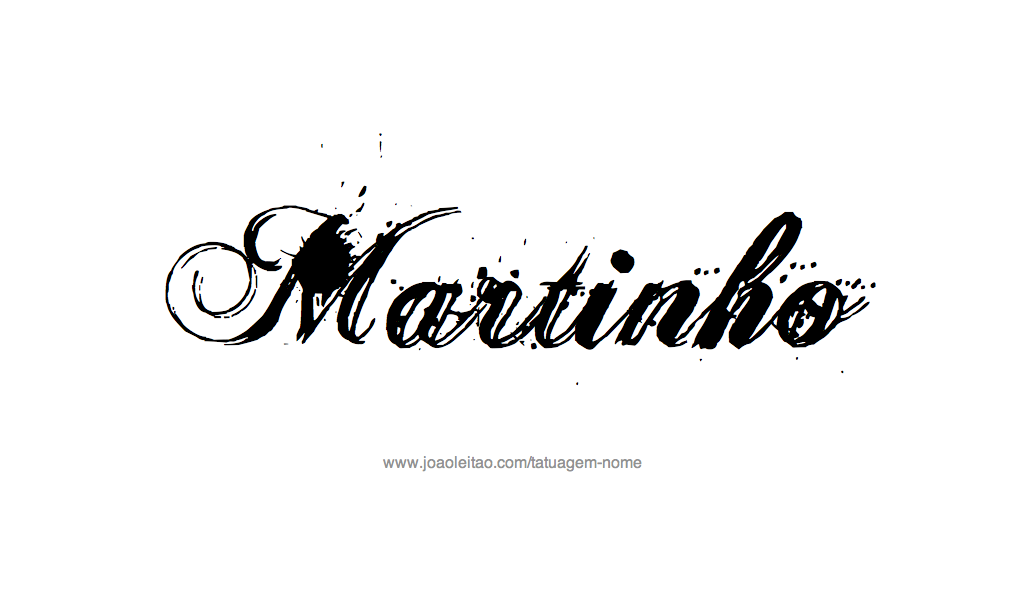 Desenho de Tatuagem com o Nome Martinho