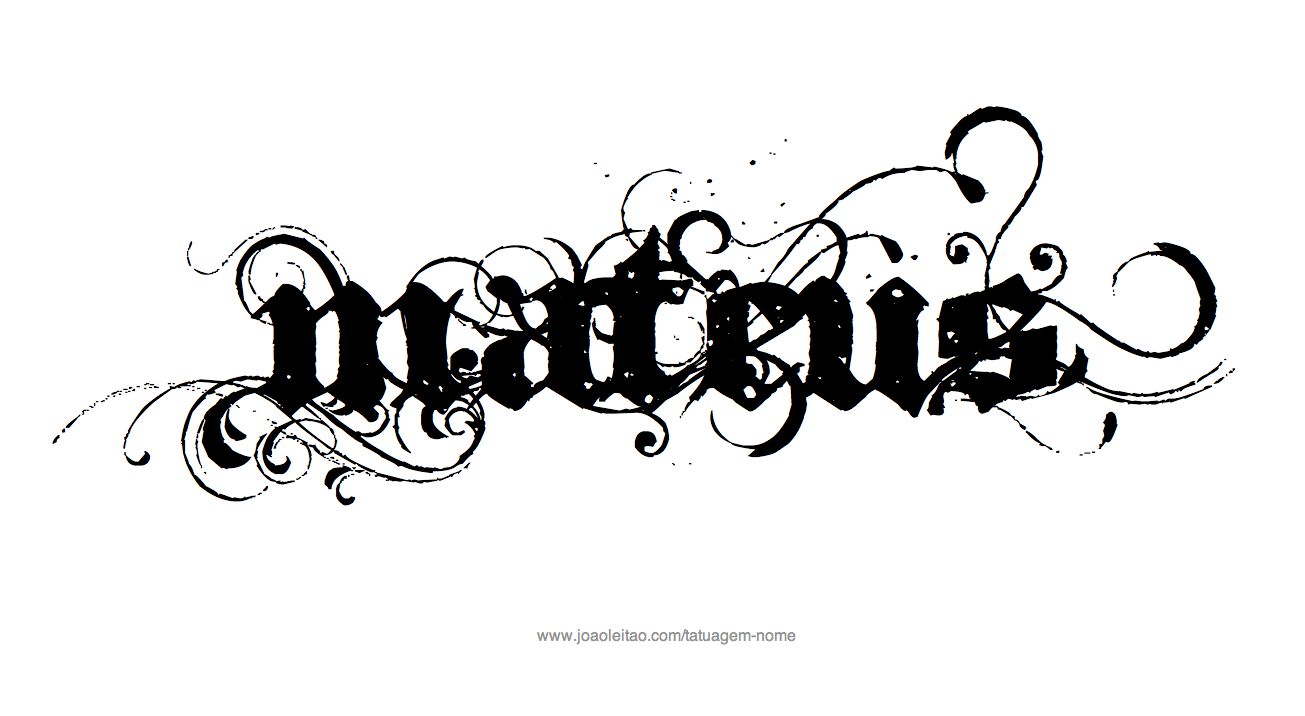 Desenho Tatuagem com o Nome Mateus