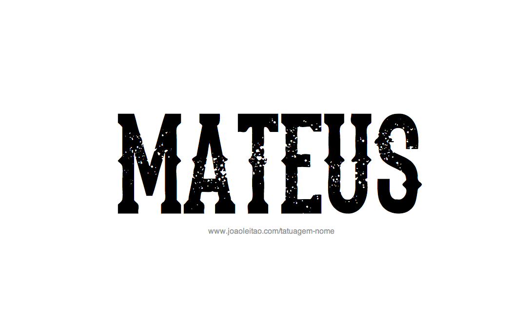 Desenho Tatuagem com o Nome Mateus