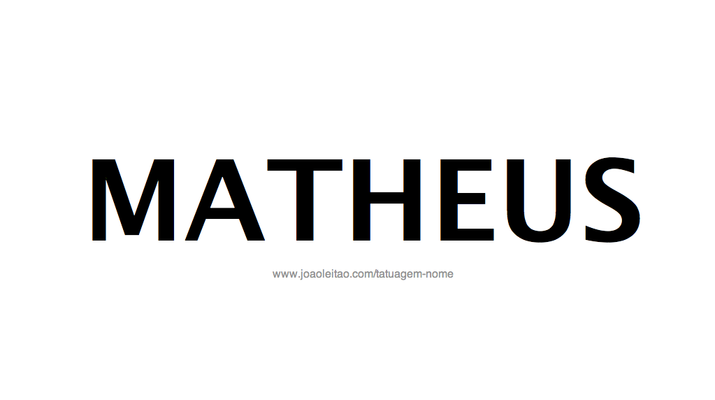 Desenho de Tatuagem com o Nome Matheus