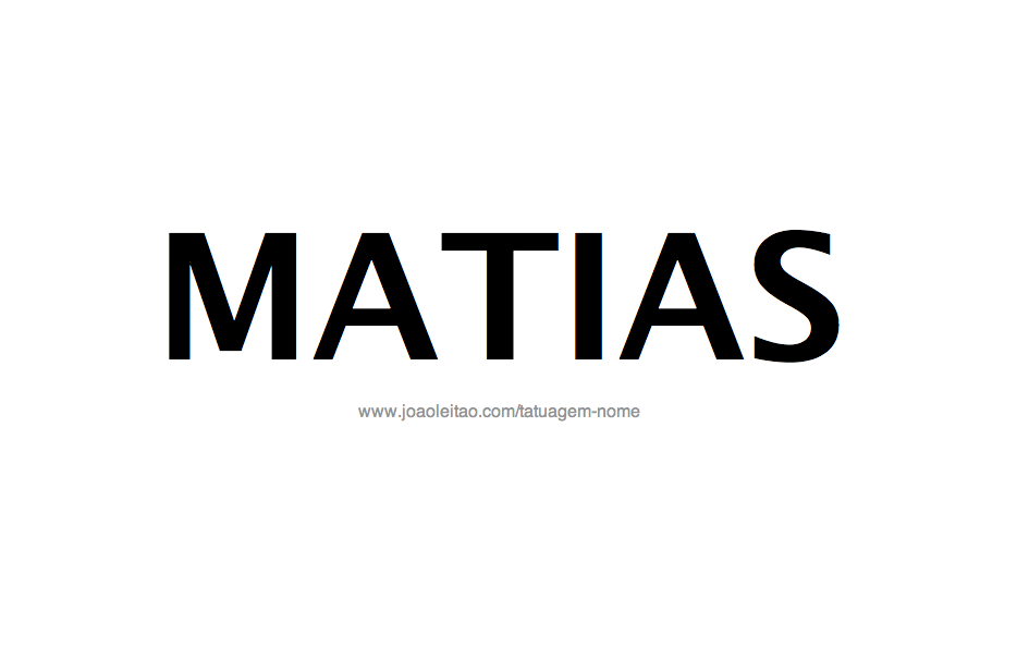 Desenho de Tatuagem com o Nome Matias