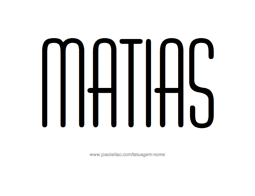 Desenho de Tatuagem com o Nome Matias