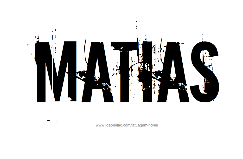 Desenho de Tatuagem com o Nome Matias