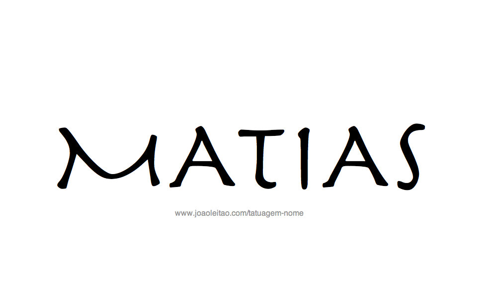 Desenho de Tatuagem com o Nome Matias