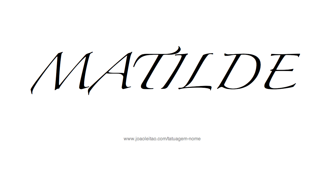 Desenho de Tatuagem com o Nome Matilde