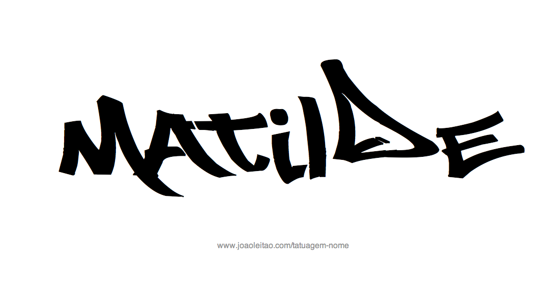 Desenho de Tatuagem com o Nome Matilde