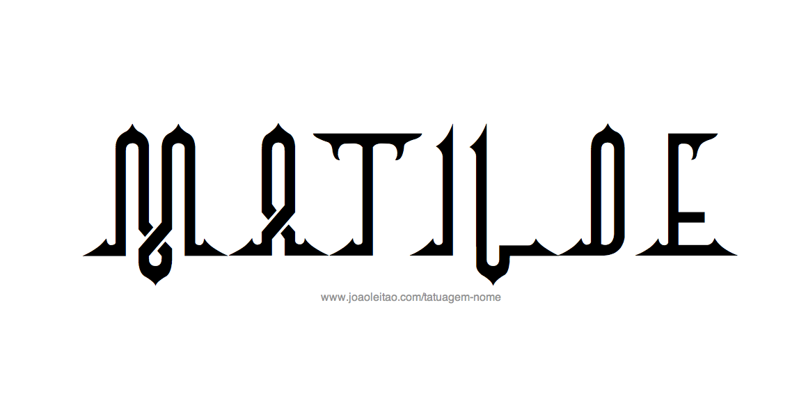 Desenho de Tatuagem com o Nome Matilde