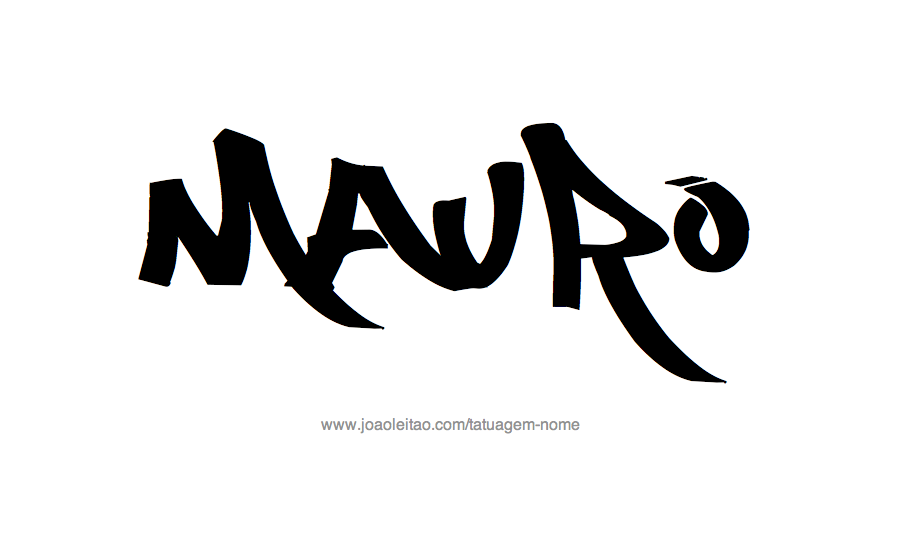 Desenho de Tatuagem com o Nome Mauro