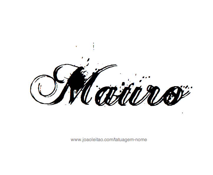 Desenho de Tatuagem com o Nome Mauro