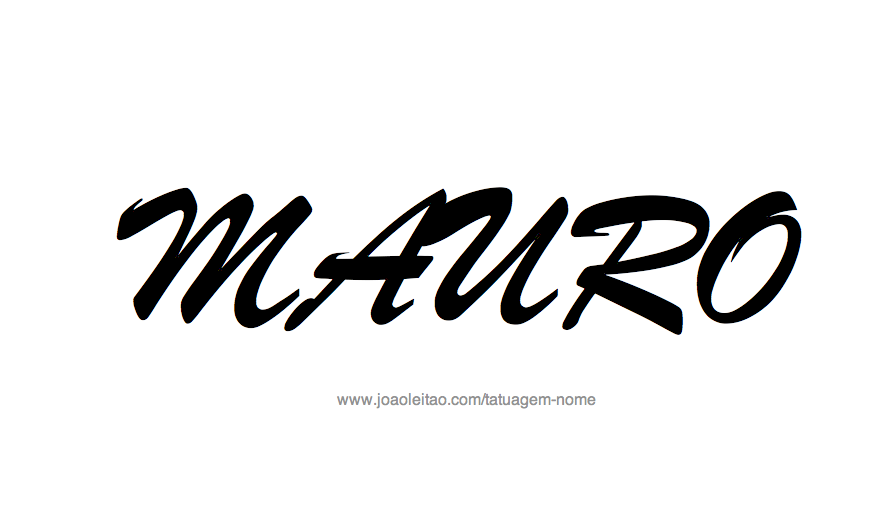 Desenho de Tatuagem com o Nome Mauro