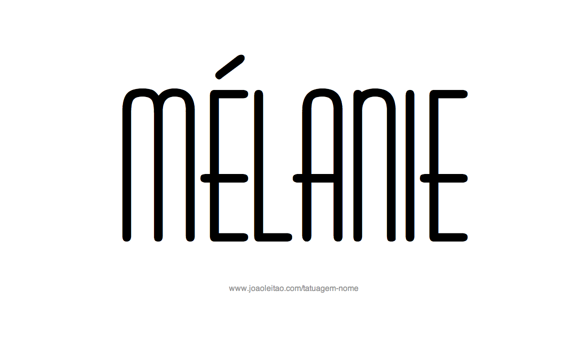 Desenho de Tatuagem com o Nome Melanie