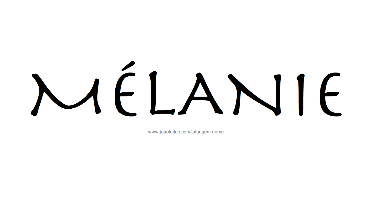 Desenho de Tatuagem com o Nome Melanie