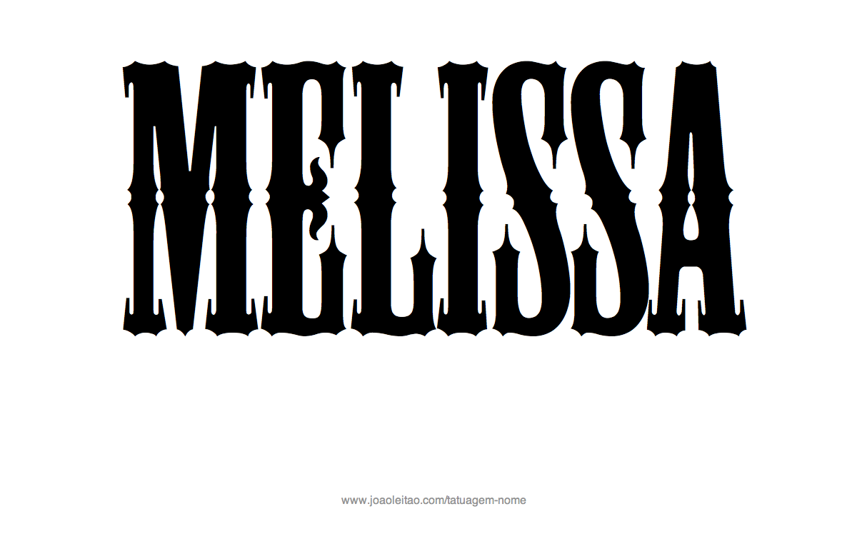 Desenho de Tatuagem com o Nome Melissa