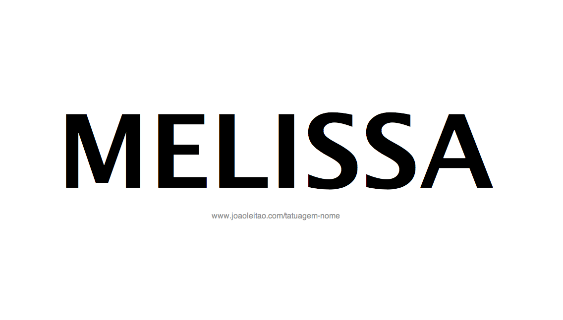 Desenho de Tatuagem com o Nome Melissa