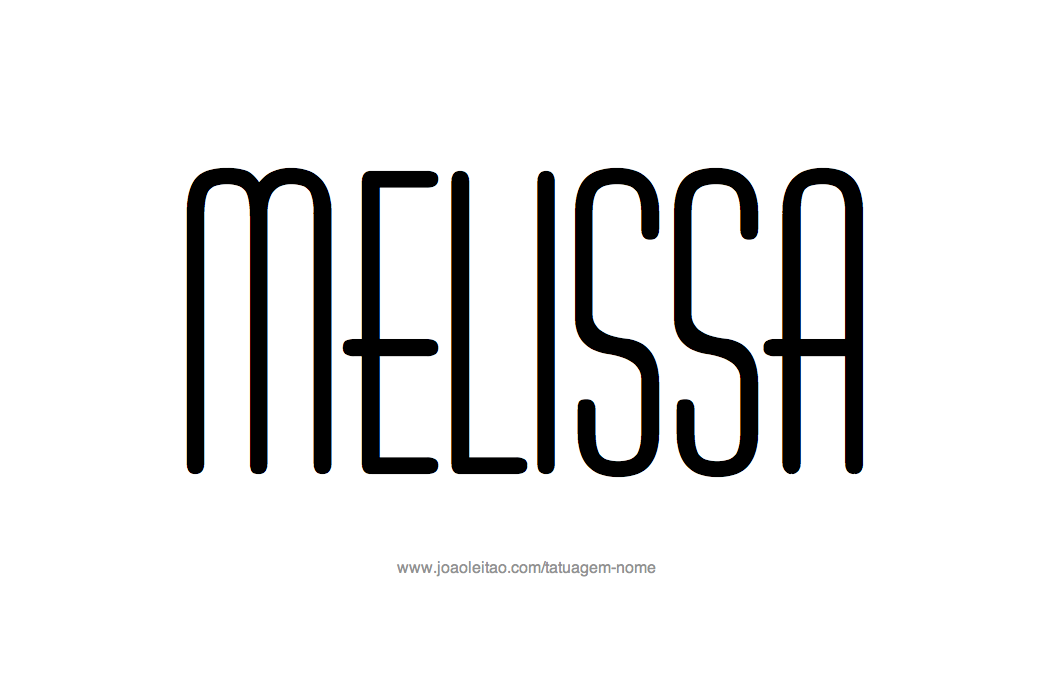 Desenho de Tatuagem com o Nome Melissa