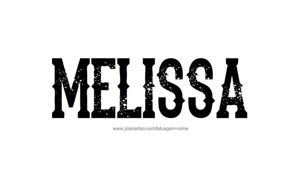 Desenho de Tatuagem com o Nome Melissa